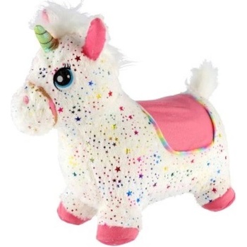 Teddies Плюшено бяло еднорогче с звезди със звук