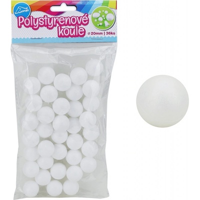 Polystyren Luma, Koule 20mm, 36ks v balení