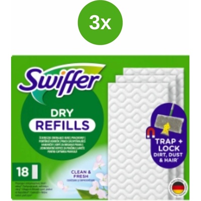 Swiffer Prachovky podlaha 3 x 18 ks