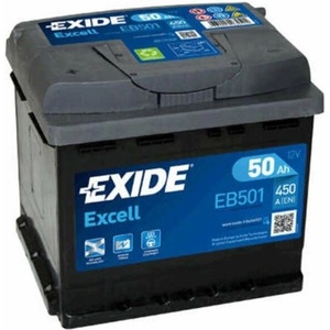 Exide Excell 50Ah EN 450A left+ (EB501)