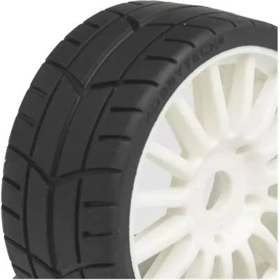 HOBBYTECH Гуми за 1/8 Рали 17 хекс challenge 1/8 pre glued rally tyres on white wheels htr-t452 (htr-t452)