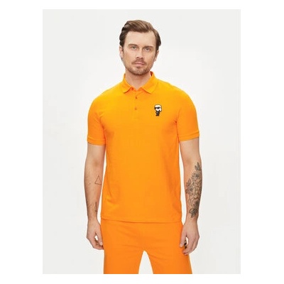 Karl lagerfeld Тениска с яка и копчета 745022 542221 Оранжев Regular Fit (745022 542221)