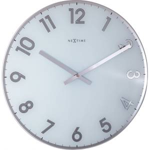 NeXtime Стенен часовник Reflect бял (8190WI)