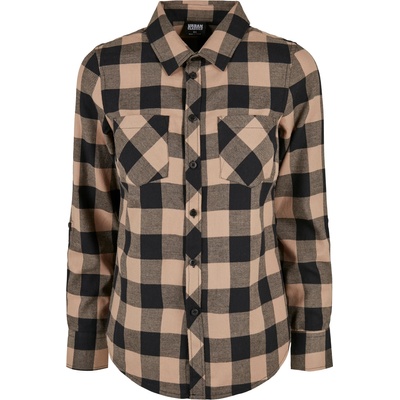Urban Classics Дамска карирана риза в бежов цвят Urban Classics UB-TB1280-03500 - Бежов, размер 4XL