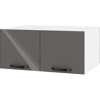 ИРИМ Горен кухненски шкаф Сити БФ-Антрацит гланц-05-112 80 см