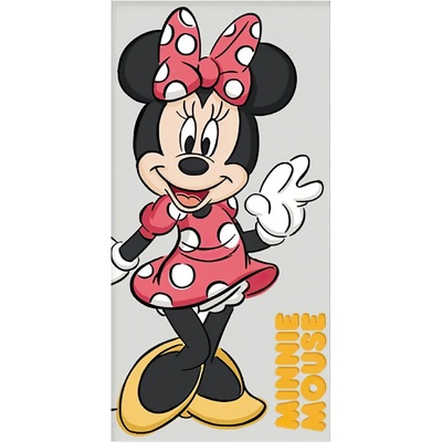 Carbotex dětská plážová osuška VESELÁ MINNIE šedá 70x140 cm