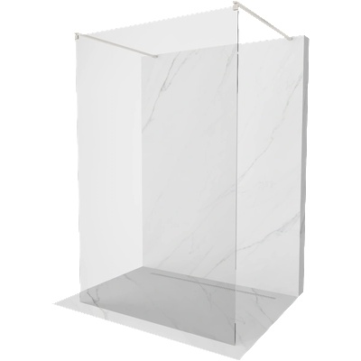 Mexen Kioto свободностояща душ стена 160 x 200 cm, прозрачно 8 mm, матиран никел - 800-160-002-97-00 (800-160-002-97-00)