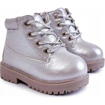 Dětské trapery kotníkové boty zipem šedé