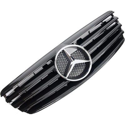 PROTEC Přední maska Mercedes W211 2002-2006 černá lesklá, chromový znak – Hledejceny.cz