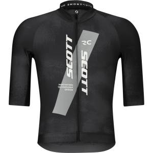 Scott Мъжка фланелка с къс ръкав за колоездене Scott Jersey Rc Pro S/S Cycling jersey - Black / White - размер XXL (056-4075-0115)