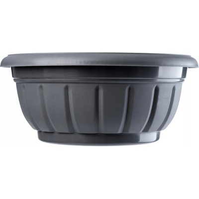 Kadax Květináč plast šedý 20 x 20 x 9,5 cm