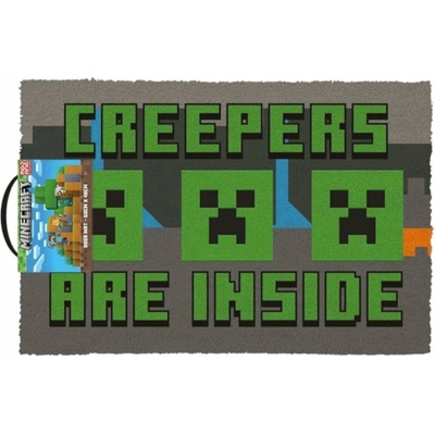 CurePink Minecraft Creepeři jsou vevnitř GP2400479 šedá 60 x 40 cm