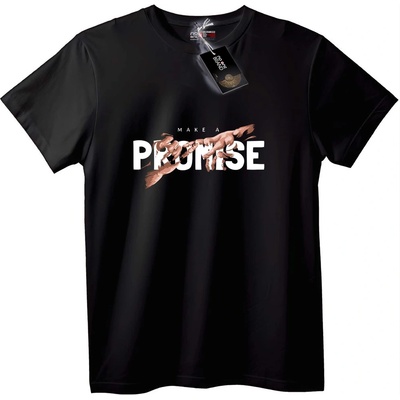 NOONEBRAND Тениска Направи Обещание - 2XL, Black