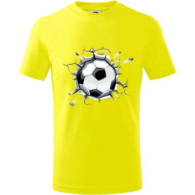 Futbalová lopta v triku tričko detské citrónová