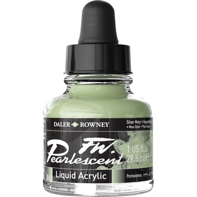 Daler Rowney FW Pearlescent Акрилно мастило Silver Moss 29, 5 ml 1 бр (603201129)
