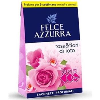 Felce Azzurra vonné sáčky do skříně Rosa a Fiori di loto 3 ks