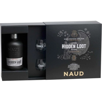 Naud Spiced Hidden Loot 40% 0,7 l (darčekový set s 2 pohárikmi )