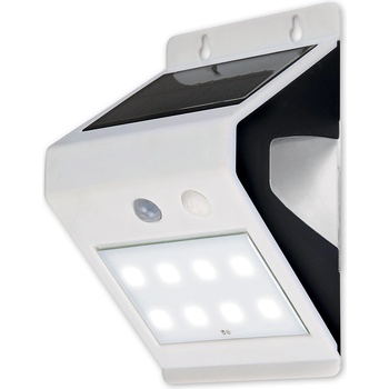 Commel Прожектор LED, 3W 4000K, 200lm, IP44, бял, с датчик и соларен панел, (C309-103)