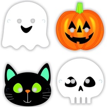 Amscan Papierové masky Halloween Friends 8 ks