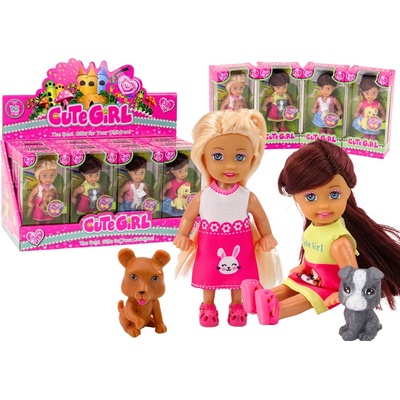 LEAN Toys Mini Dlhé vlasy Farebné šaty Pes
