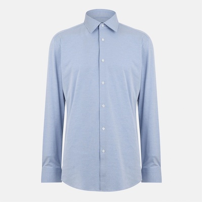HUGO BOSS Men's Plain Long-Sleeve Shirt - Blue