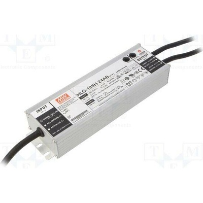MEAN WELL HLG-185H-24AB Napájecí zdroj: spínaný; LED; 187,2W; 24VDC; 3,9÷7,8A; 90÷305VAC