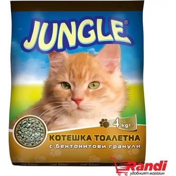 Image 1 of Jungle Котешка тоалетна с бентонитови гранули Jungle 4кг