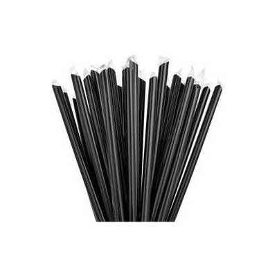 PZH BUBBLE TEA plastové slámky 12 x 210 mm černé 100 ks