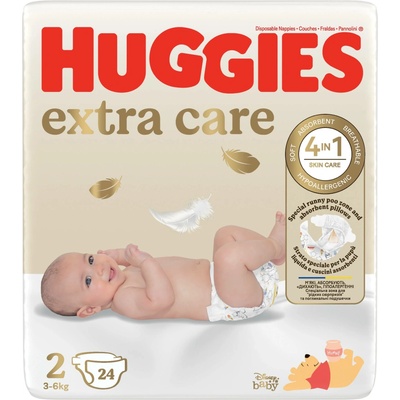 Huggies extra care 2 3-6 kg 24 ks