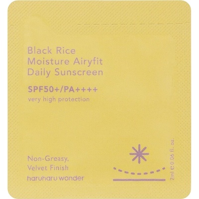 haruharu wonder Black Rice Moisture Airyfit Daily Sunscreen (sample) - Хидратиращ Слънцезащитен Крем 2ml (sample)