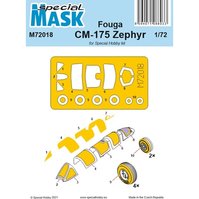 Special Hobby M72018 Fouga CM-175 Zephyr Mask 1:72