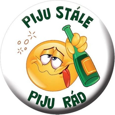 Mediabox spol. s.r.o. Button - Placka s otvírákem - Piju rád