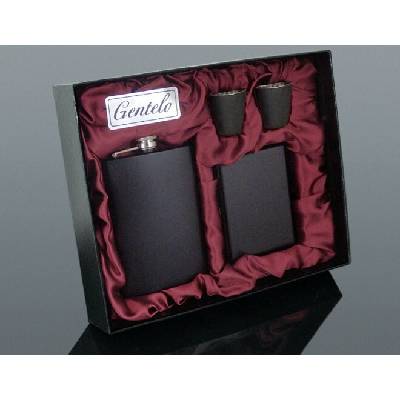 Súprava WALNUT ploskačka 240 ml s tabatierkou + 2 ks štamperlíkov 30 ml