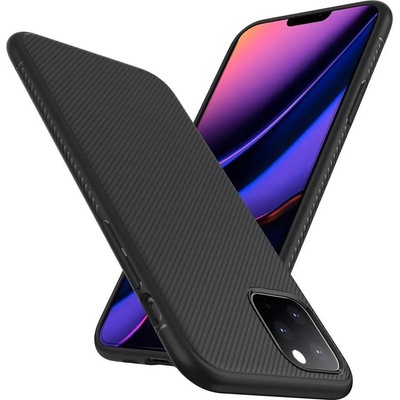 GKK Силиконов Калъф за iPhone 11 Pro, Twill Case, Черен (5901011170421)