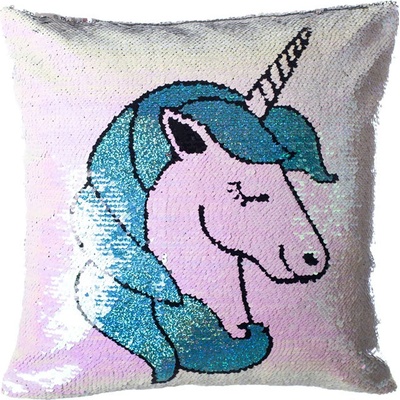 Jahu Unicorn magic modrý jednorožec 40 x 40 cm