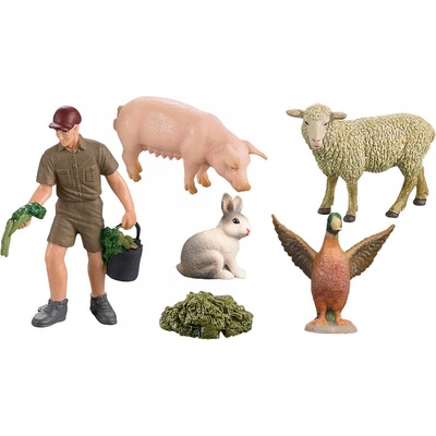 Rappa Комплект Ферма с фермер, 6 части, в кутия (217744)