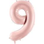Party Deco Фолиев Балон Цифра, Светло Розово - 72 см - 9 (fb230p-9-081j)