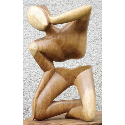 Jóga muž - dřevěná soška 30 cm