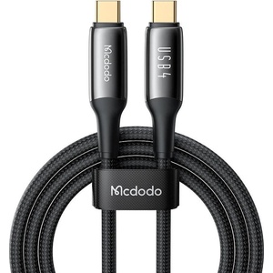 Mcdodo Здрав USB4/Thunderbolt 3 кабел с въжена оплетка за устройства с USB-C порт - Mcdodo USB4 Thunderbolt 3 Data Cable (120 см) (черен) (CA-2990)