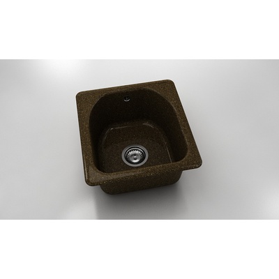 FAT Кръгла мивка Classic 217, Granicite, 338 Brownie, с включен сифон