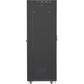 Lanberg rack cabinet 19" free-standing 42U/800x800 (flat pack) with glass door lcd black v2 (FF01-8842-12BL)