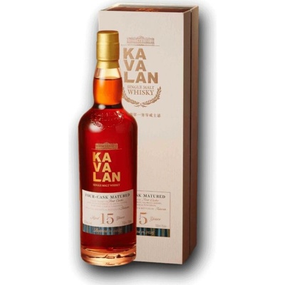 Kavalan 15y Four Cask Matured 43% 0,7 l (kazeta)