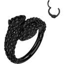 Šperky4U černý ocelový kruh helix cartilage piercing had SG112K-1210