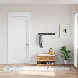 vidaXL Килим, миещ се, 80x300 см, светлобежов (337947)