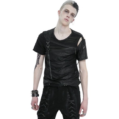 Devil Fashion tričko gothic and punk Tattered černá