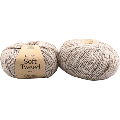 Drops Soft Tweed 03 písek