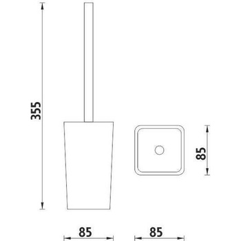 Nimco Eli - Stojánkový WC kartáč, červená, chrom/plast EL 3094-30