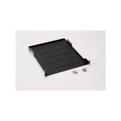 TRITON Police s perforací 19", 1U/750mm, nosnost 40kg, šedá