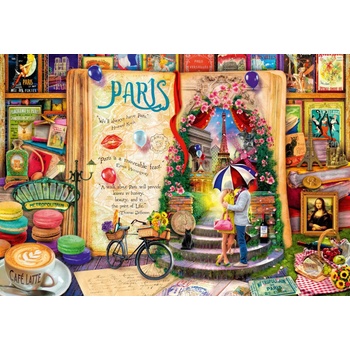 Image 1 of Bluebird Puzzle - Puzzle Life is an Open Book Paris - 1 000 piese