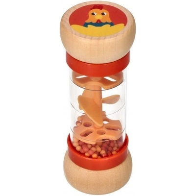 Adam Toys hrkálka dažďová sprcha s guličkami Sliepočka oranžová